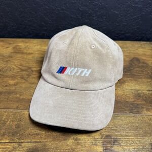 Kith x BMW FW20 Motorsport Suede Cap Tan M-Sport Logo Strapback